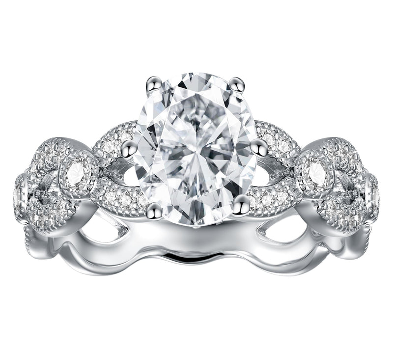 Moissanite Luxe 2.25 cttw Infinity Style Ring,erling Silver — Main view