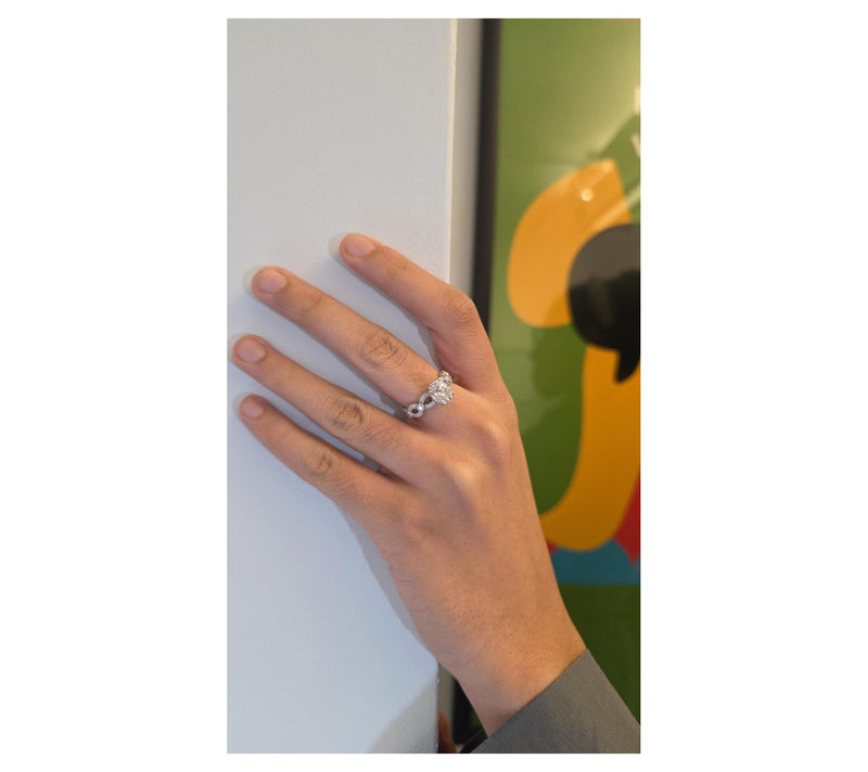 Moissanite Luxe 2.25 cttw Infinity Style Ring,erling Silver — View 4