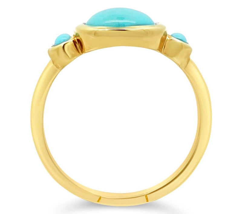 Ariva Sterling Silver Turquoise Capri Ring — View 5