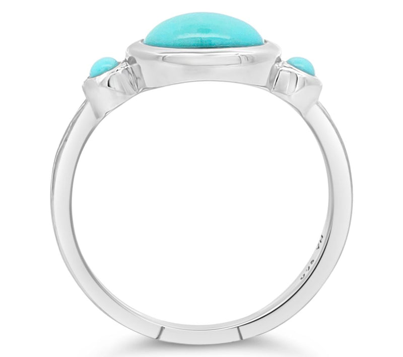 Ariva Sterling Silver Turquoise Capri Ring — View 2