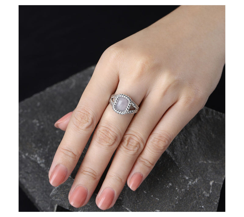 Tiffany Kay Studio Sterling Split Shank Rose Quartz Ring — View 4