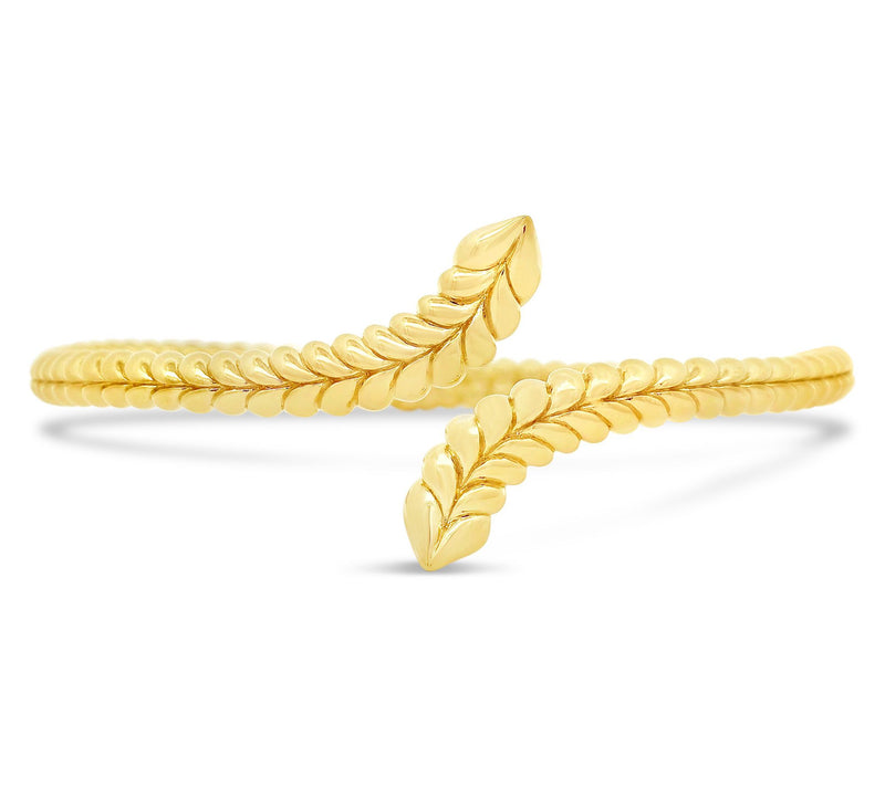 Tiffany Kay Studio 14K Gold Clad Bypass Herringbone Cuff — Main view