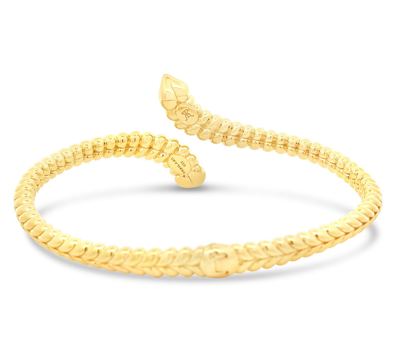 Tiffany Kay Studio 14K Gold Clad Bypass Herringbone Cuff — View 2