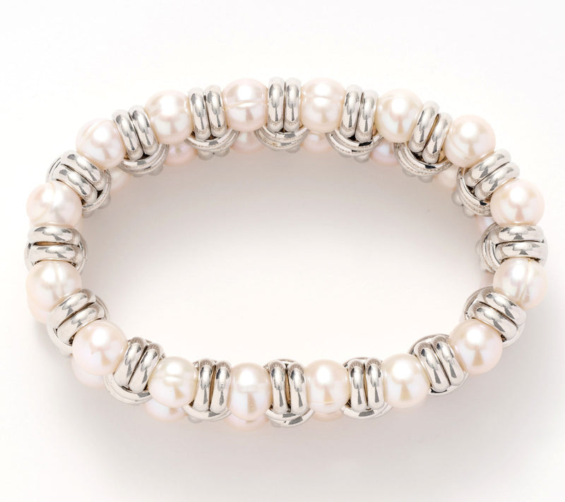 Honora Bronze Cultured Pearl Stretch Bracelet — View 2