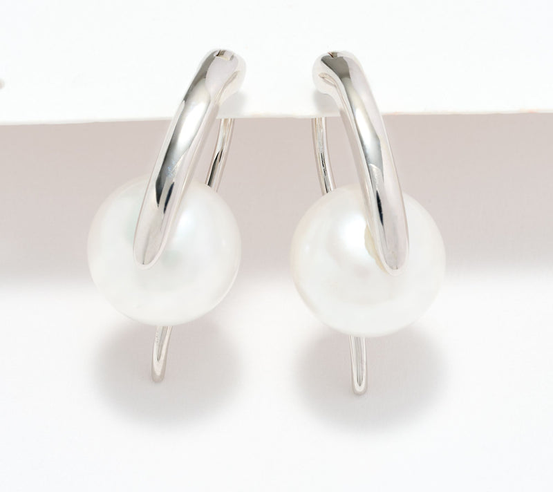 Honora Bronze Pearl Earrings Silver Plated — Main view