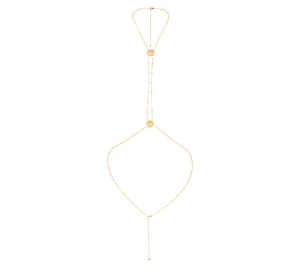 Ettika Scallop Sea Shell & Crystal Station BodyChain