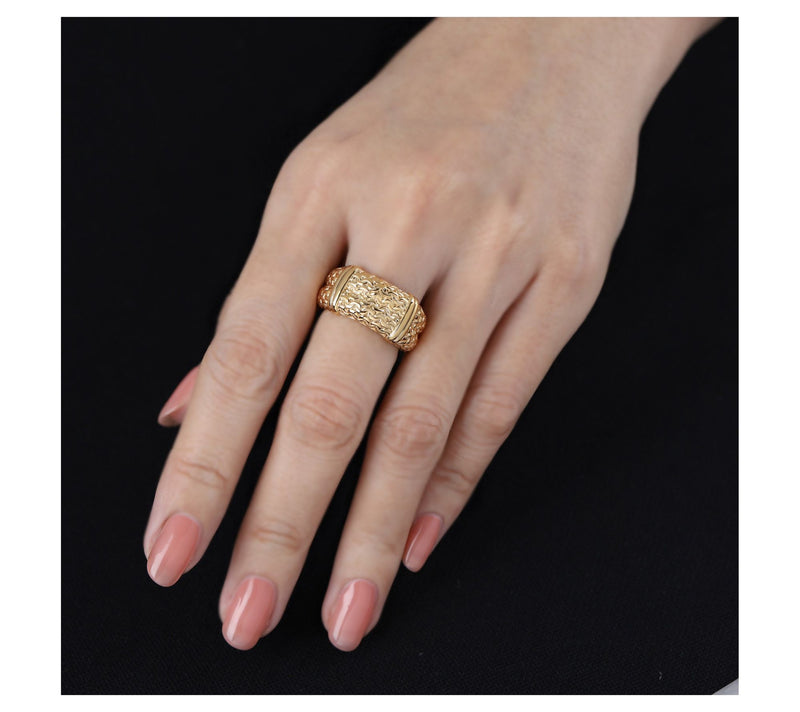 Tiffany Kay Studio 14K Gold Clad Purl TexturedBand Ring — View 4