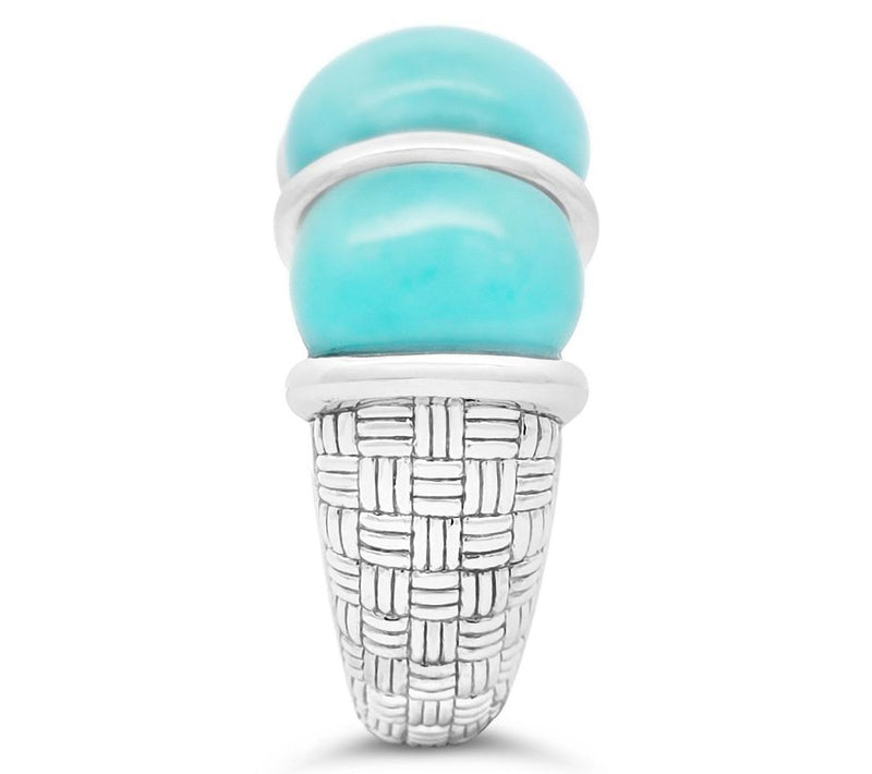 Ariva Sterling Silver Turquoise Hyannis Ring — View 4