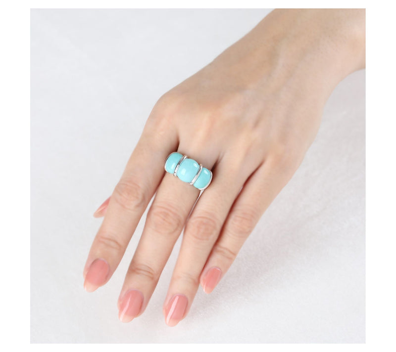 Ariva Sterling Silver Turquoise Hyannis Ring — View 6