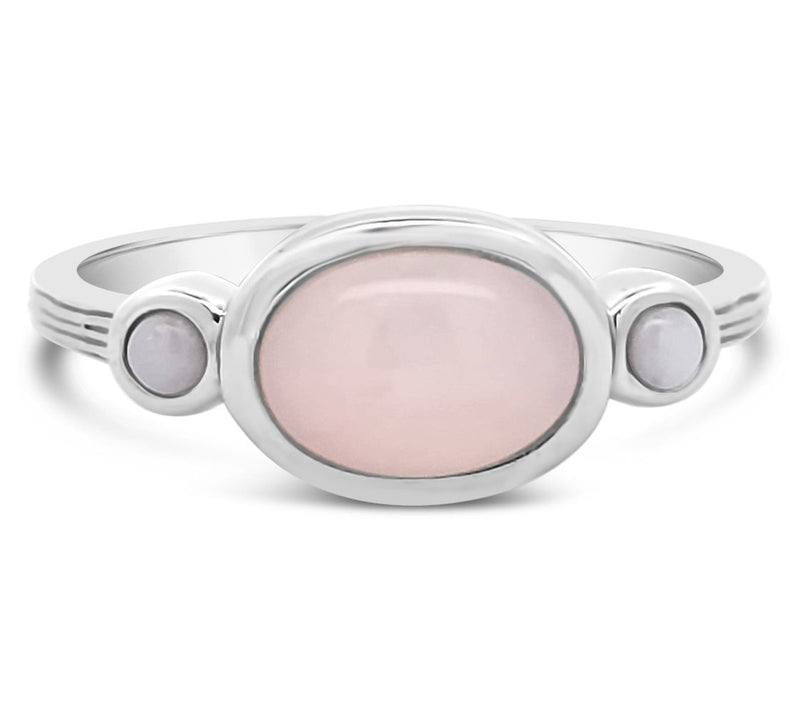 Ariva Sterling Silver Pink Opal Capri Ring — View 10