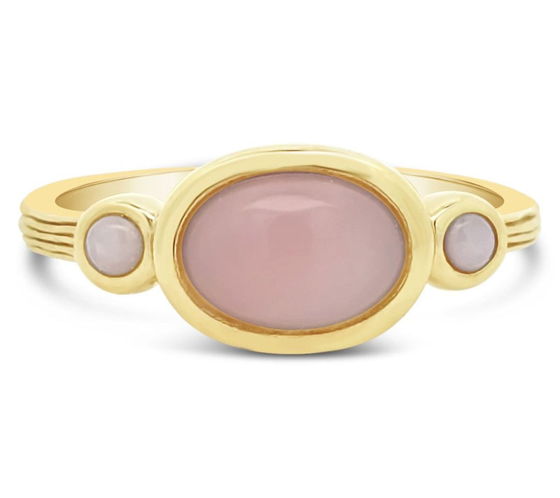 Ariva Sterling Silver Pink Opal Capri Ring — View 11