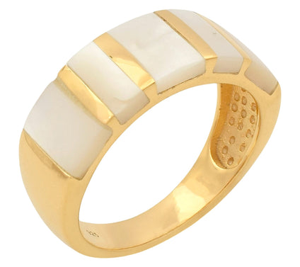 14K Gold Plated Shell Band Ring