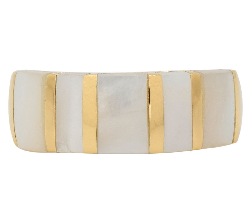14K Gold Plated Shell Band Ring — View 2