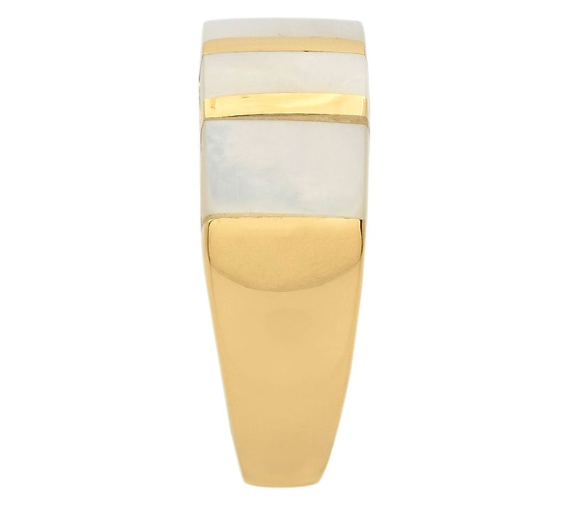 14K Gold Plated Shell Band Ring — View 3