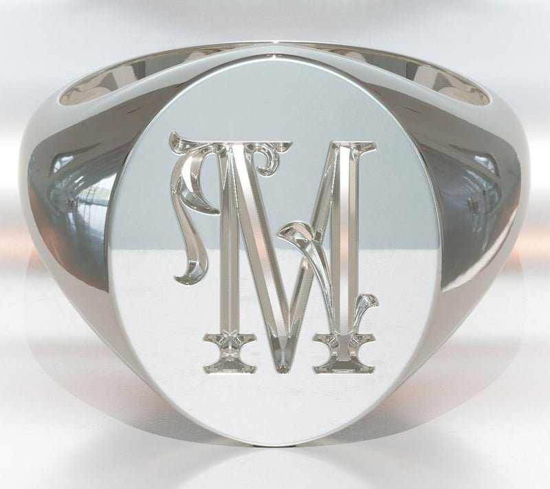 Heights Jewelers Sterling Personalized Cresta Initial Ring — Main view