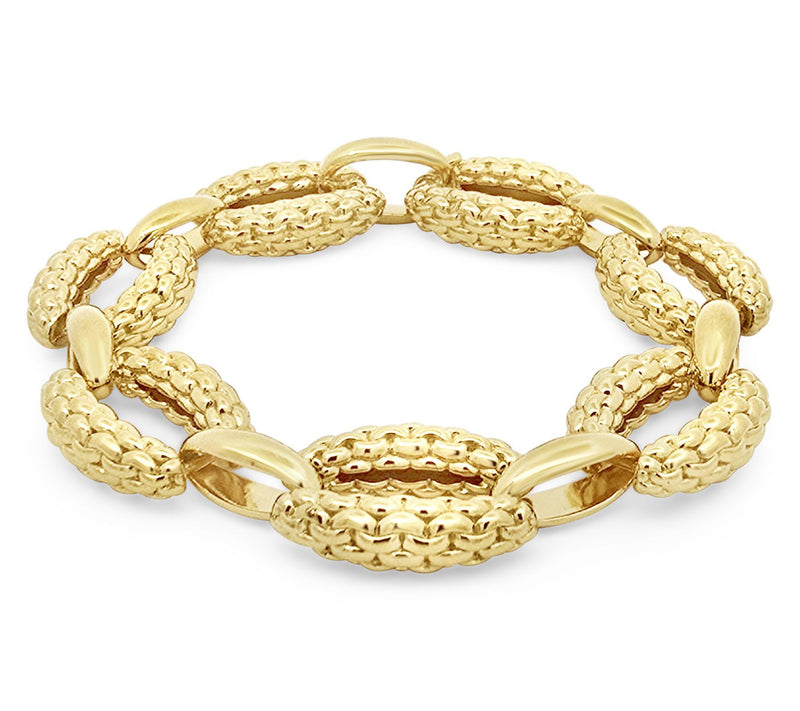 Tiffany Kay Studio 14K Gold Clad Purl Knit OvalLink Bracelet — Main view
