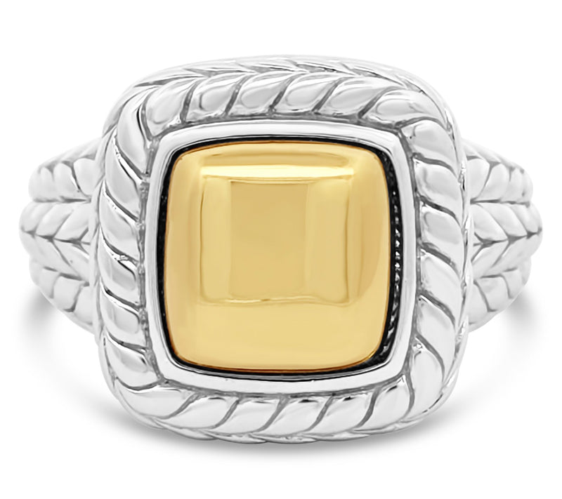 Tiffany Kay Studio Two-Tone Sterling Herringbone Ring — Main view