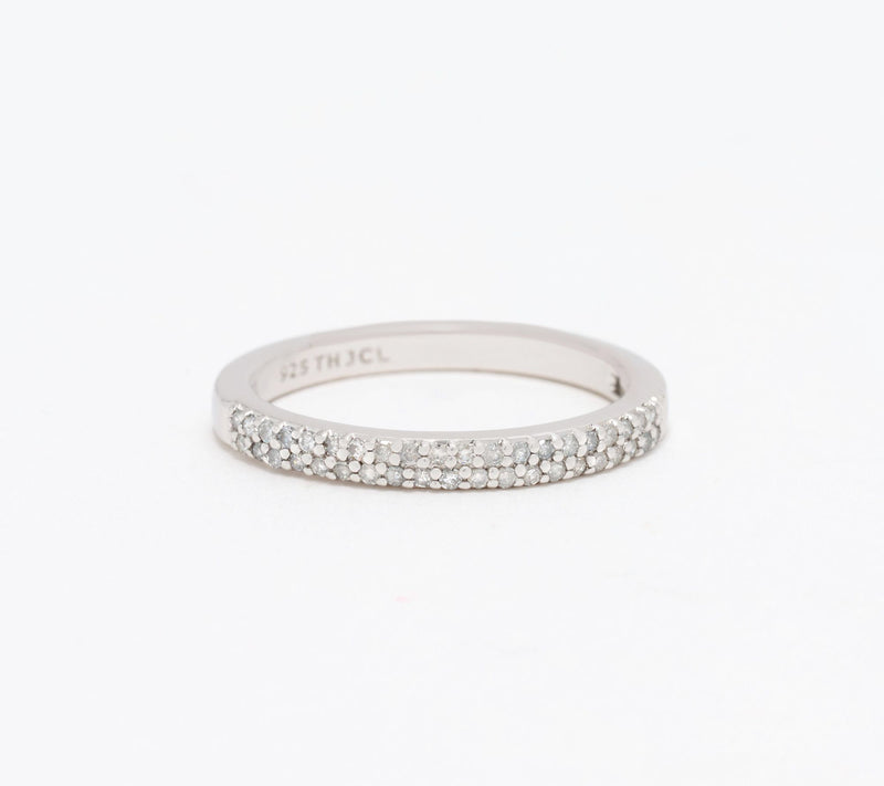 Accents by Affinity 0.20 cttw White Pave Ring, Sterling — View 9
