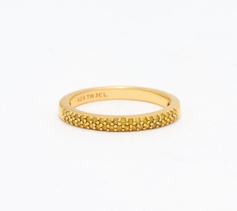 Accents by Affinity 0.20 cttw Yellow Pave Ring, Sterling — View 6