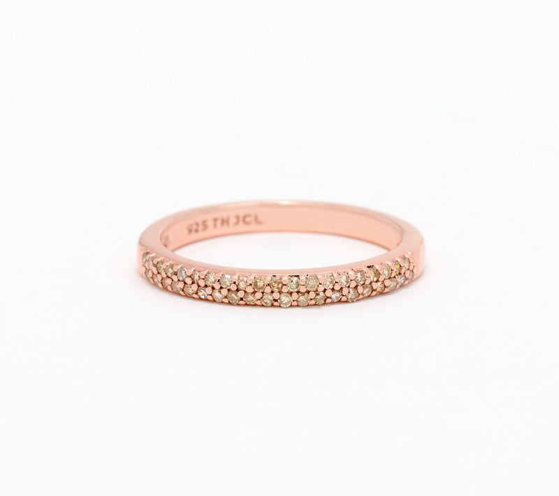 Accents by Affinity 0.20 cttw Champagne Pave Ring, Sterling — View 6