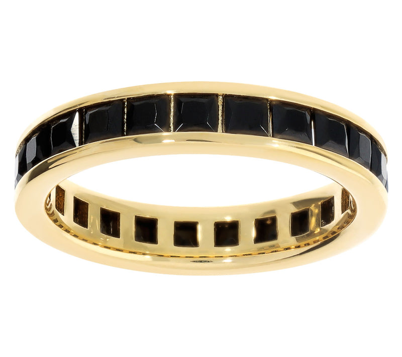 Diamonique x Bronzo Italia Eternity Band Ring,18K Gold Plated — View 11