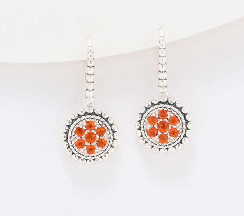 JAI Sterling Silver Exotic Gemstone Pave Earrings — View 13