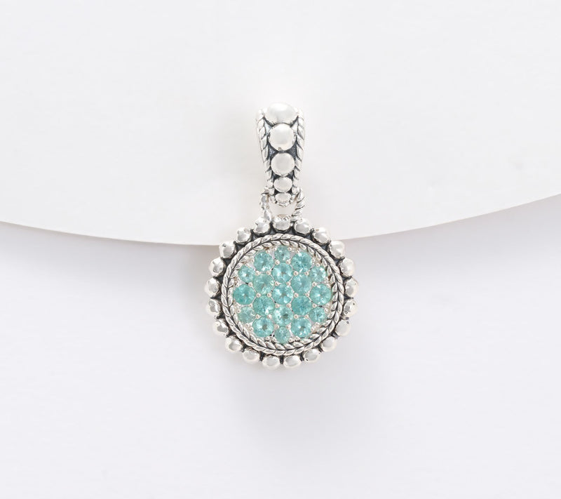 JAI Sterling Silver Exotic Gemstone Pave Enhancer — View 11