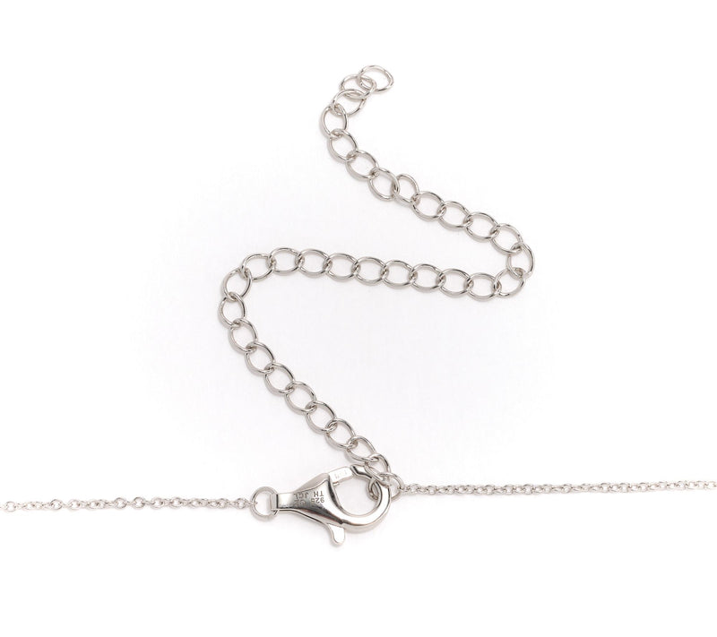 Diamonique x Jennifer Miller Signature Heart Necklace, Sterling Silver — View 6