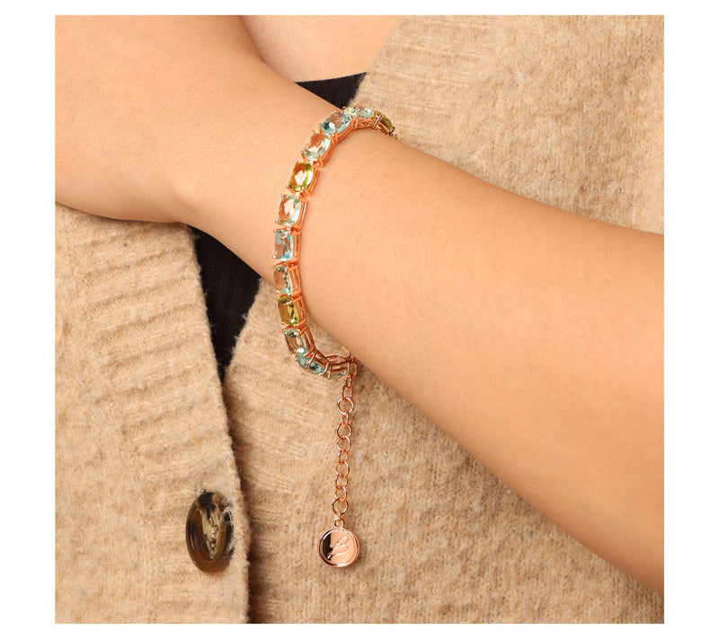 Diamonique x  Bronzo Italia Tennis Bracelet — View 3