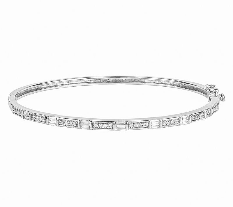Affinity Diamonds 0.50 cttw Bangle, Sterling Silver — View 3