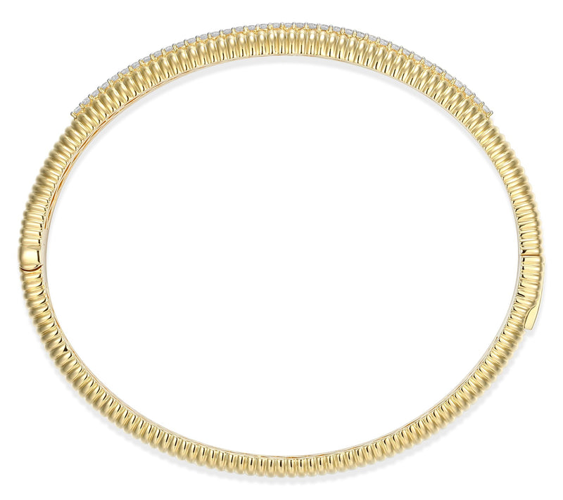 LuxLab Diamonds 0.50 cttw Lab Grown Bangle, 18K  Gold Plated — View 4
