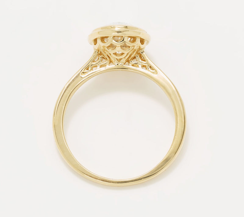 XO TACORI Lab Grown Diamond 2.00 cttw Oval Bezel Ring, 14K — View 6