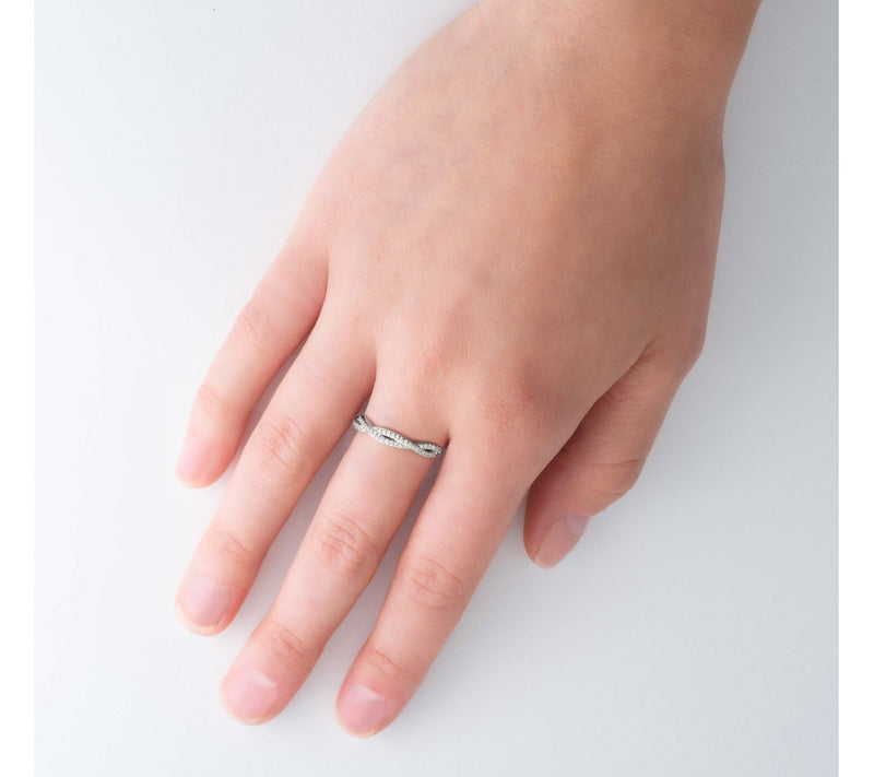 XO TACORI Lab Grown Diamond Twisted 0.13 cttw Ring, 14K Gold — View 5