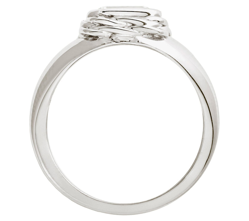 XO TACORI Lab Grown Diamond 1 cttw Emerald Signet Ring, 14K Gold — View 8