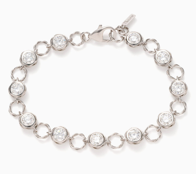 XO TACORI Lab Grown Diamond 5.5 cttw Station Bracelet, 14K — View 3