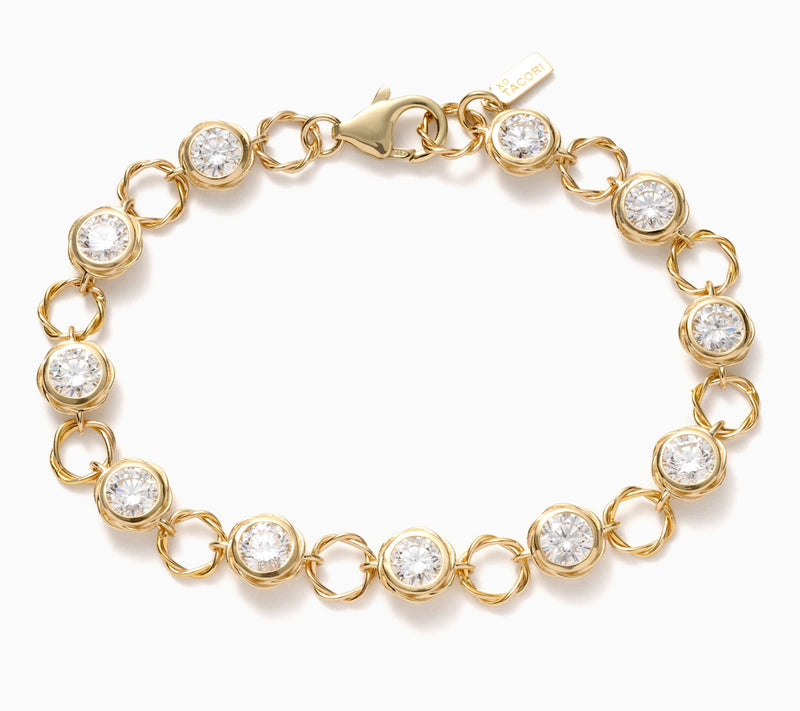 XO TACORI Lab Grown Diamond 5.5 cttw Station Bracelet, 14K — View 5