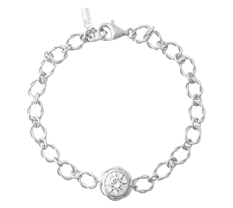 XO TACORI Lab Grown Diamond 1.5 cttw Round Bracelet, 14K — View 3