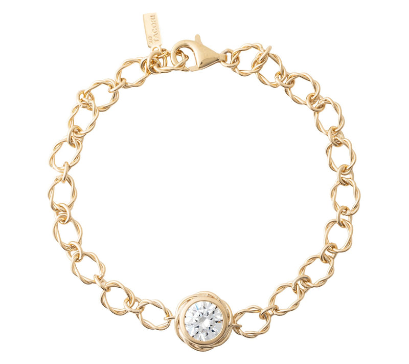 XO TACORI Lab Grown Diamond 1.5 cttw Round Bracelet, 14K — View 5
