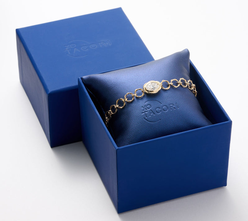 XO TACORI Lab Grown Diamond 1.5 cttw Oval Bracelet, 14K — View 6