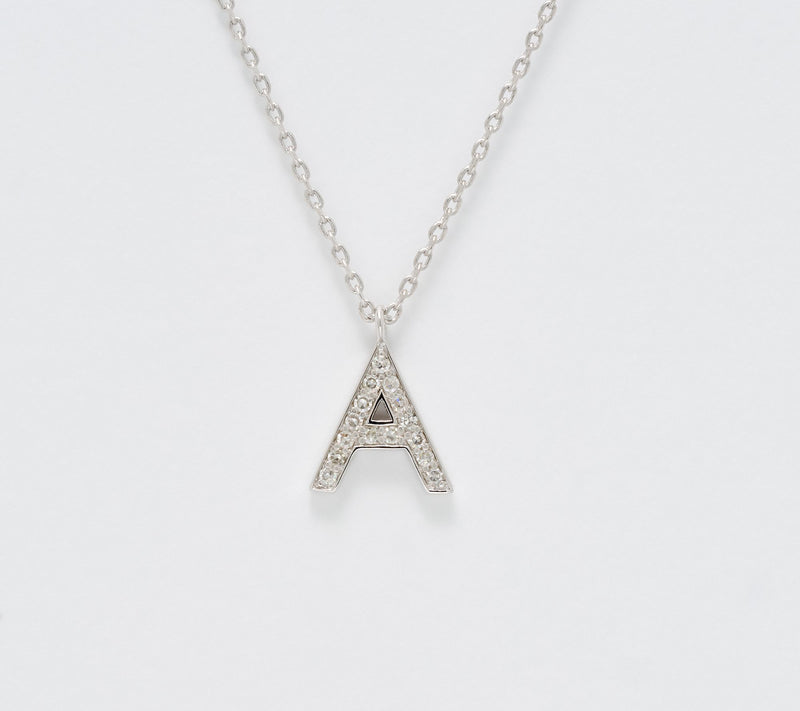Accents by Affinity 0.11 cttw Initial Pendant Necklace, Sterl — View 31