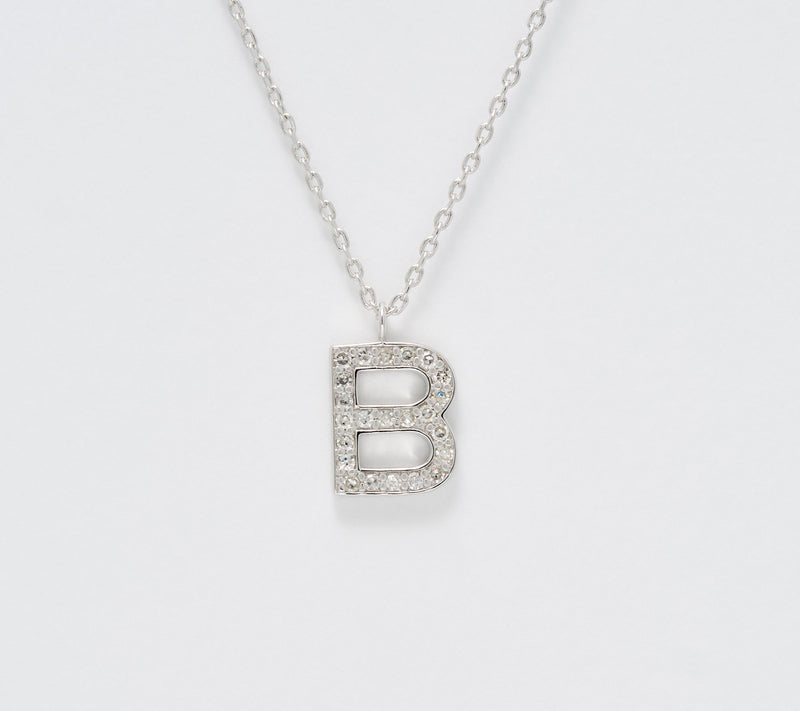 Accents by Affinity 0.11 cttw Initial Pendant Necklace, Sterl — View 32