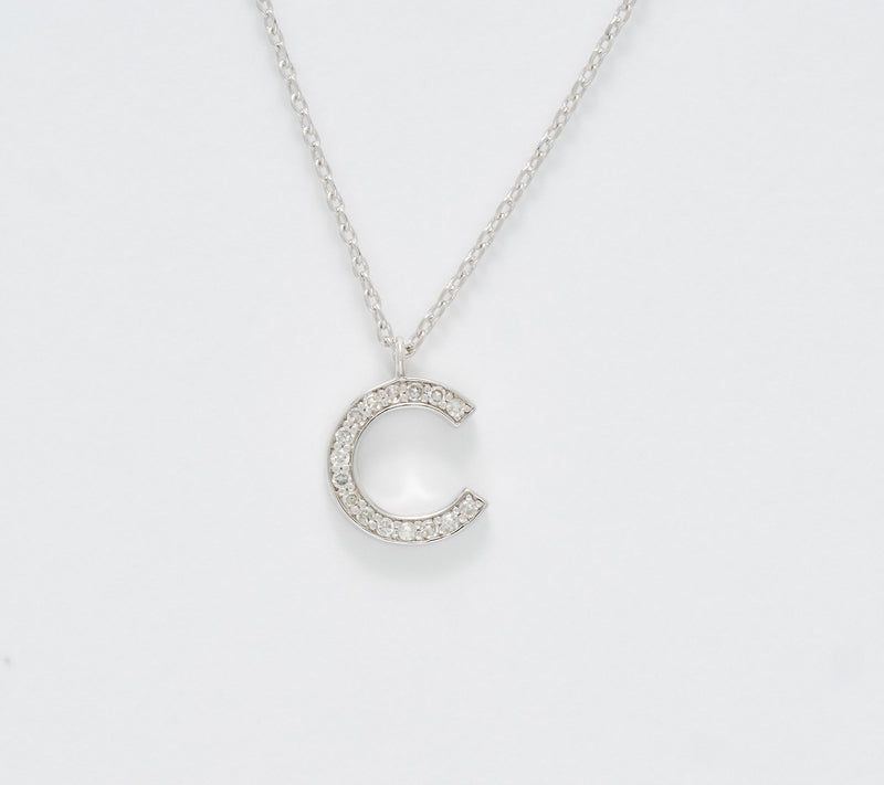 Accents by Affinity 0.11 cttw Initial Pendant Necklace, Sterl — View 33
