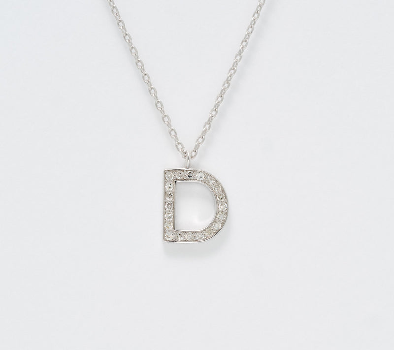Accents by Affinity 0.11 cttw Initial Pendant Necklace, Sterl — View 34