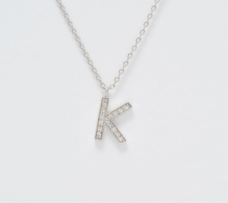 Accents by Affinity 0.11 cttw Initial Pendant Necklace, Sterl — View 41