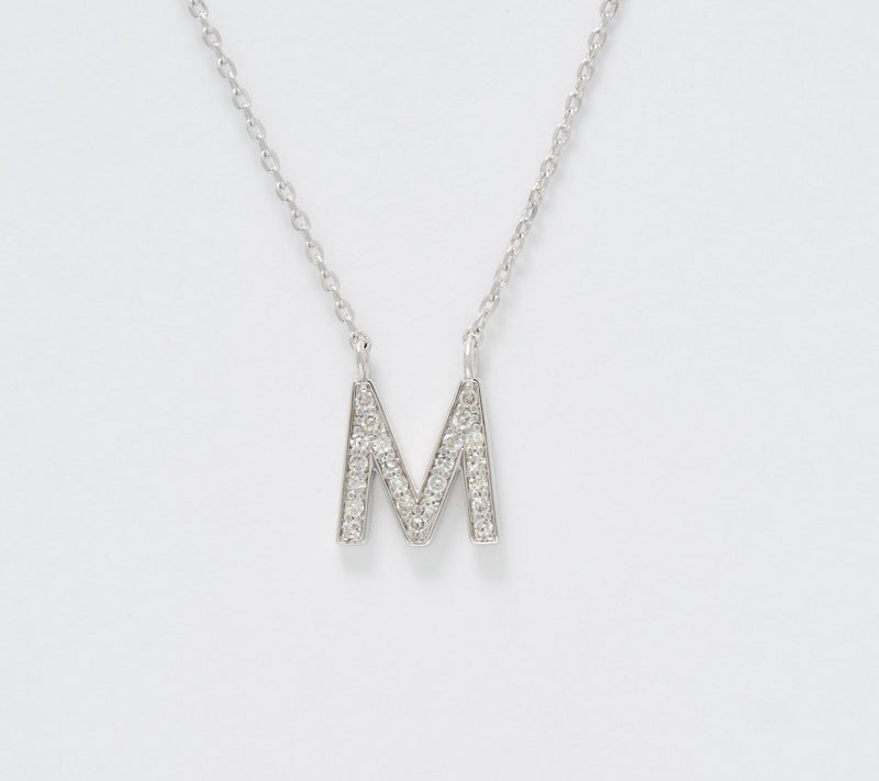 Accents by Affinity 0.11 cttw Initial Pendant Necklace, Sterl — View 43