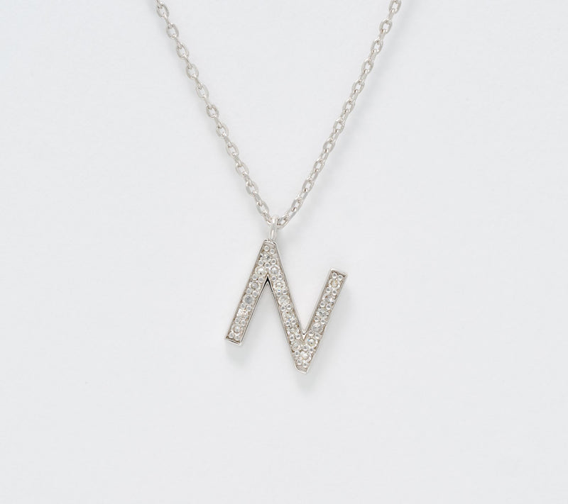 Accents by Affinity 0.11 cttw Initial Pendant Necklace, Sterl — View 44