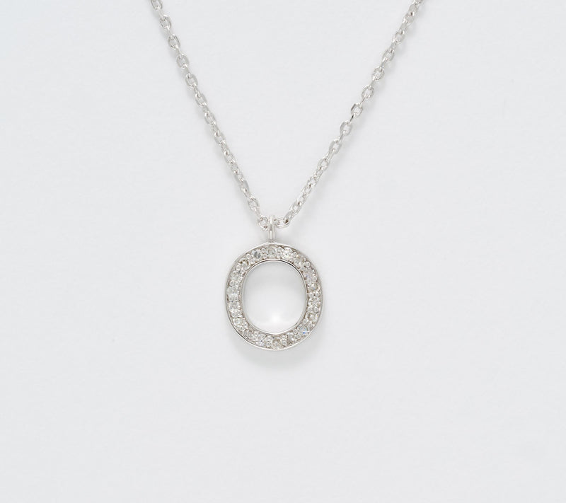 Accents by Affinity 0.11 cttw Initial Pendant Necklace, Sterl — View 45