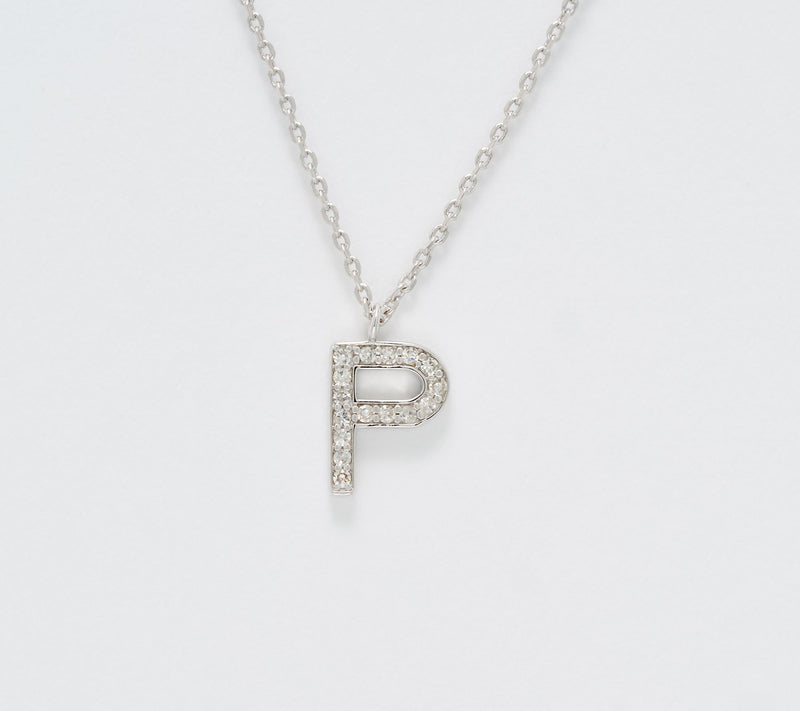 Accents by Affinity 0.11 cttw Initial Pendant Necklace, Sterl — View 46