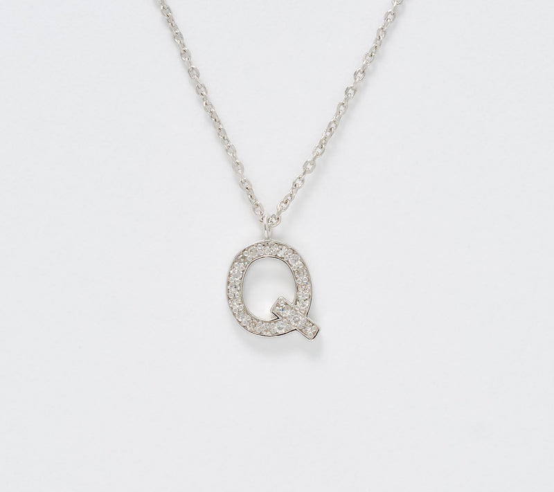 Accents by Affinity 0.11 cttw Initial Pendant Necklace, Sterl — View 47