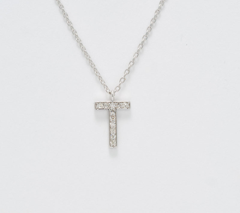 Accents by Affinity 0.11 cttw Initial Pendant Necklace, Sterl — View 50